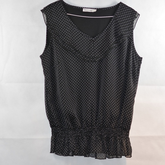 Polka Dot frill Chiffon Blouse SZ 14 by Revolution - Picture 1 of 5